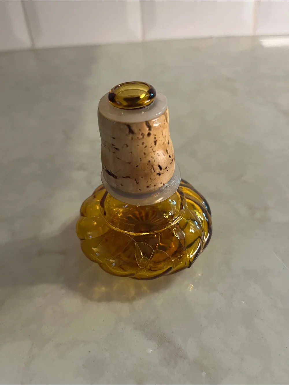 Vintage Amber Glass Jim Beam Decanter Bottle